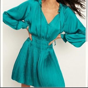 Anthropologie Cecile Smocked Mini Dress L